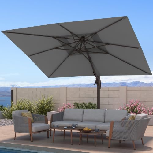 10x13 FT Patio Cantilever Outdoor Umbrella Large Offset Umbrellas