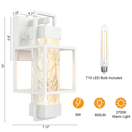 Modern Outdoor Wall Porch Lights 2 Pack (2 Count)