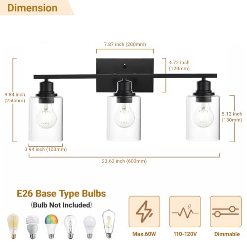 3 Light Bathroom Vanity Light