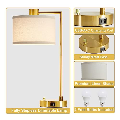 Gold Table Lamp Set of 2 (2 Count)