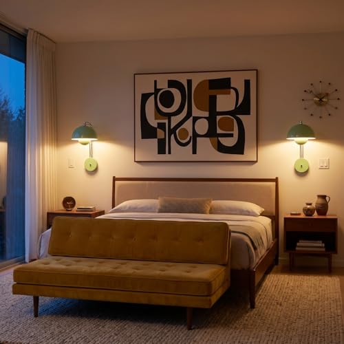 Mid Century Modern Bud Plug in Wall Sconces for Bedroom