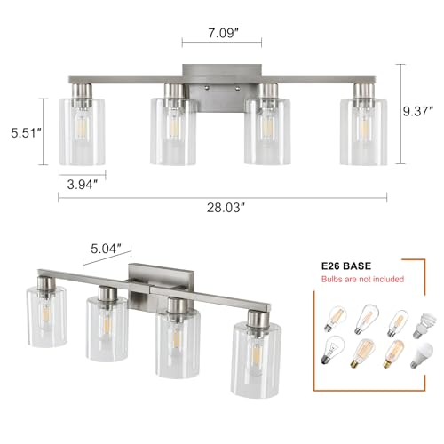 4 Light Bathroom Light Fixtures