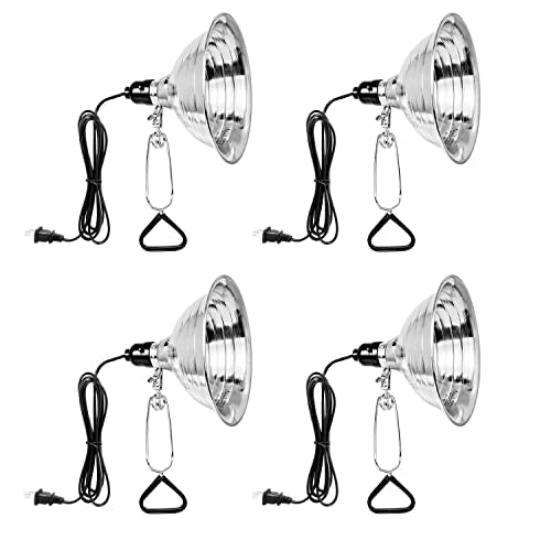 Clamp Lamp Light with 8.5 Inch Adjustable Aluminum Reflector and 6 Feet Cord (4 Count)