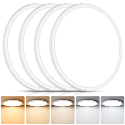 12 Inch LED Flush Mount Ceiling Light Fixture (4 Count)