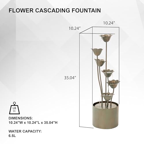 35 Inch Freestanding Sculptural Metal Multi