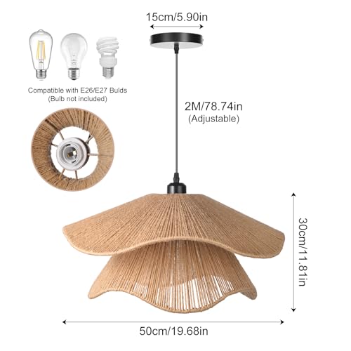 Rustic Woven Pendant Light