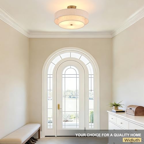 18" Gold Semi Flush Mount Ceiling Light