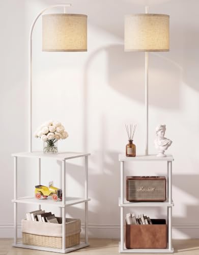 Floor Lamp with Table 2 (White)