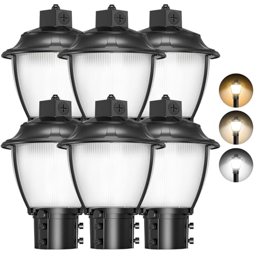 6Pack LED Post Top Light 80W (8.66 Inch)