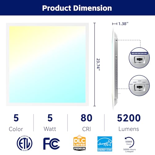 LED Flat Panel Light LED Drop Ceiling Light Fixture (120 Count)