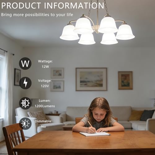 E26 LED Bulb 12W 6000K White LED Bulbs (4 Count)