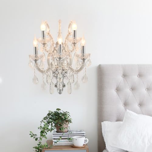 Large Modern Crystal Wall Sconce