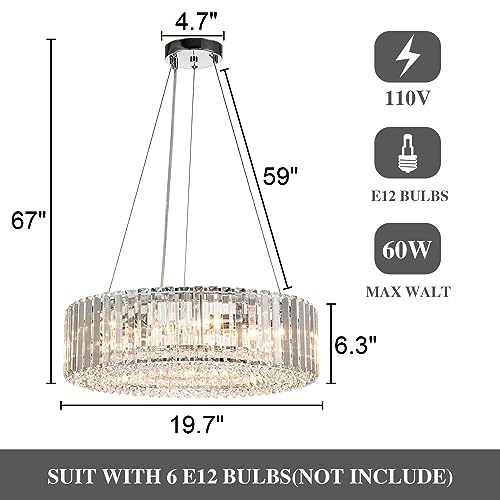 Modern Round Crystal Chandelier