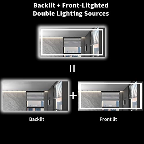 72"X32" LED Bathroom Mirror with Lights