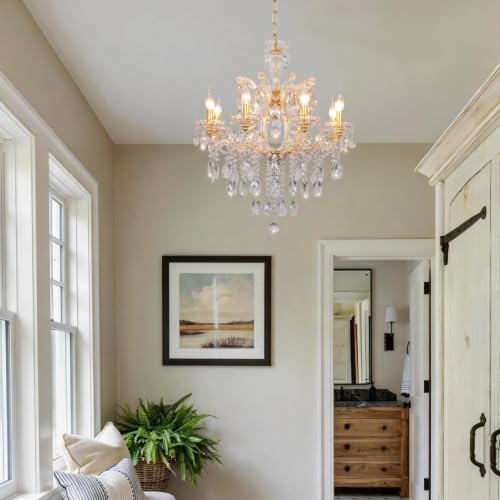 Maria Theresa Chandelier Light Fixture Modern Gold 8