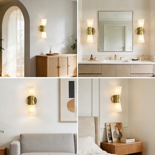 Wall Sconces Set of 2 for Bathroom (2 Count)