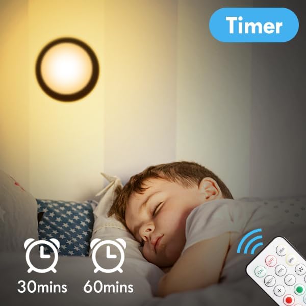 LED Puck Lights with Remote Control (6 Count)