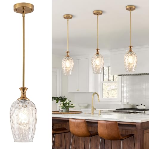Modern Gold Pendant Lights (2 Count)