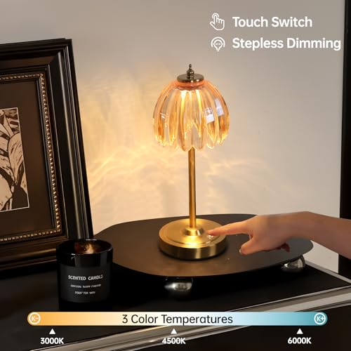 Tulip Table Lamp with 5000mAh Battery & Touch Control