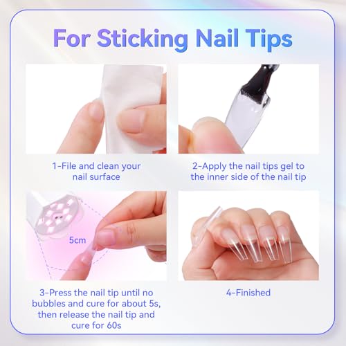 UV Nail Lamp for Gel Nails Polish Cordless Gooseneck 10s Flash Cure