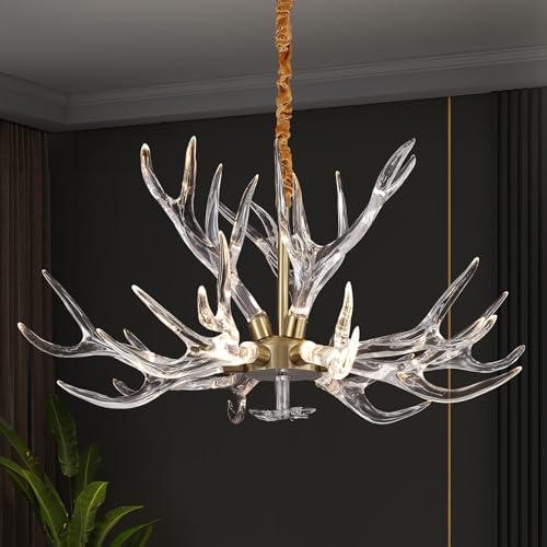 Acrylic Antler Chandelier Ceiling Light Fixtures