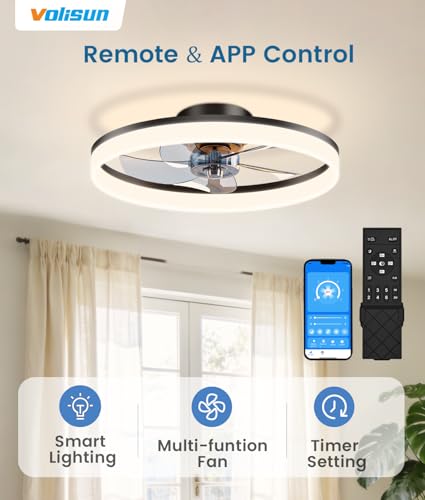 Low Profile Ceiling Fans with Lights and Remote