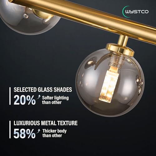 50" Large Glass Globe Sputnik Chandelier
