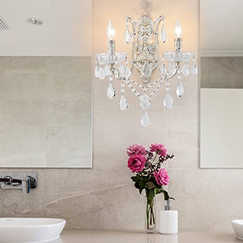 French Country Crystal Wall Sconce