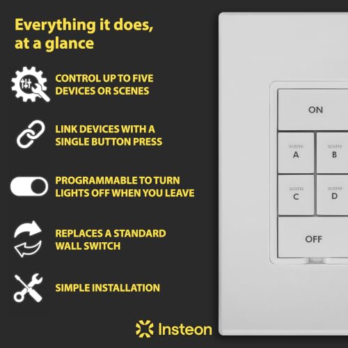 6-Button On/Off Keypad, in-Wall Smart Home Scene Controller - 2487S