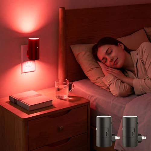 Red Night Light Plug into Wall (2 Count)