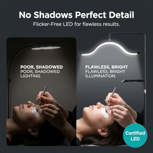 Half Moon Lash Light with Phone Holder for Filming & Content Creation