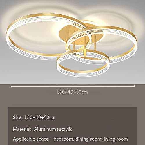 Chaners Ceiling Light Acrylic Ring Ceiling Light LED with Remote Control Dining Room Bedroom Lamp Living
