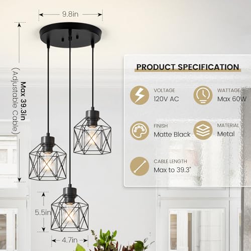 3 Light Pendant Light Fixtures
