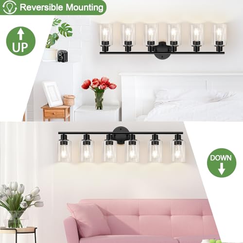6 Light Bathroom Light Fixtures (6 Count)
