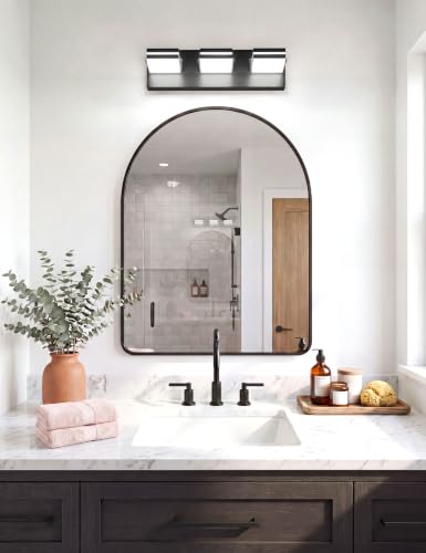 3 Light Bathroom Vanity Light (Black-5CCT / 16.15-Inch)