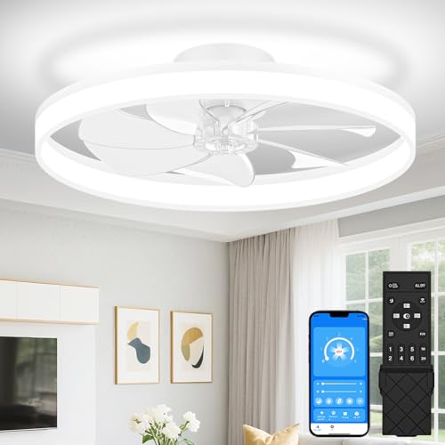 Low Profile Ceiling Fans with Lights and Remote