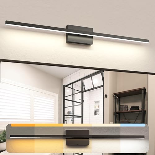 39.4 inch Black Bathroom Vanity Light