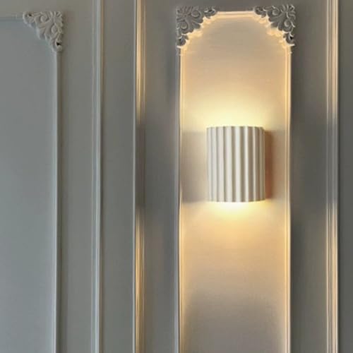 Modern LED Wall Sconce Minimalist Resin Wall Light Nordic Style Half