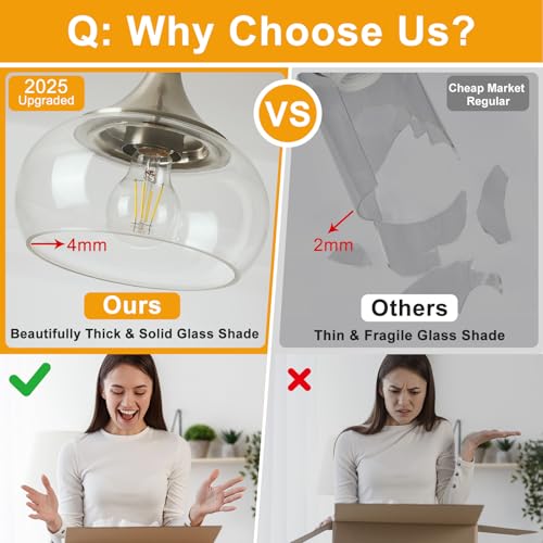 Modern Pendant Lights for Kitchen Island (2 Count)