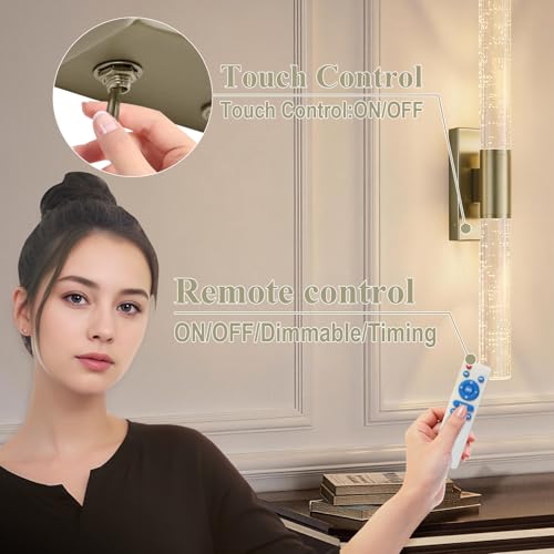 Battery Operated Wall Sconces Set of 2