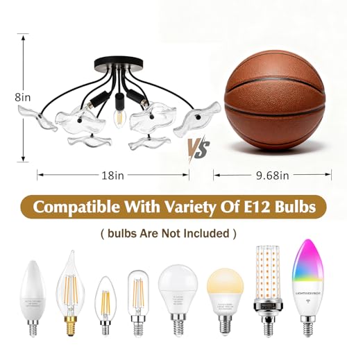 Semi Flush Mount Ceiling Light Fixture