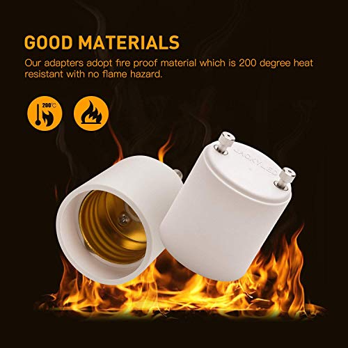 GU24 to E26 E27 Adapter 8 (8 Count)