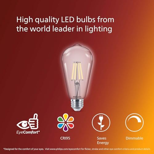 75W ST19 8 Pack Vintage Edison Spiral Daylight (8 Count)