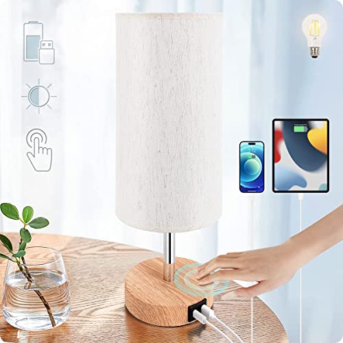 Bedside Lamp with USB A+C Port