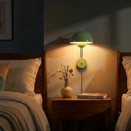 Mid Century Modern Bud Plug in Wall Sconces for Bedroom