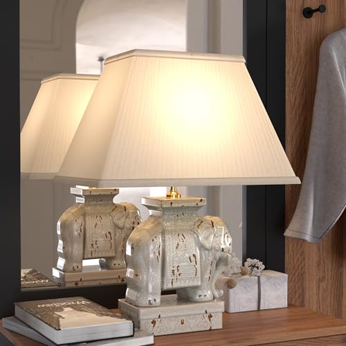 22" Ivory Elephant Lamp