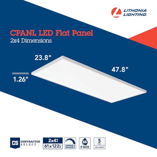 2x4 LED Flat Panel Light Adj Lumens