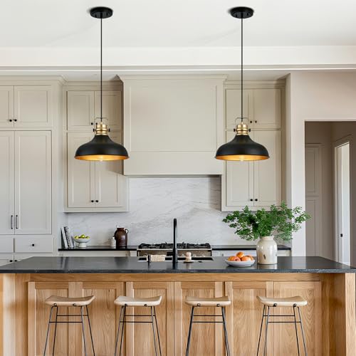 Black and Gold Pendant Lights Kitchen Island Fixtures