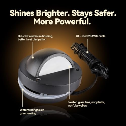 6 Pack 5CCT 3.74inch Low Voltage LED Deck Lights (6 Count)