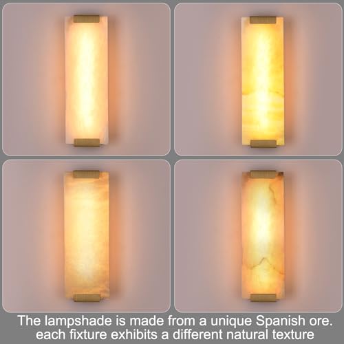 Alabaster Wall Sconces Set of Two (2 Count)